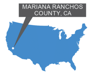 Mariana Ranchos County, CA map in blue