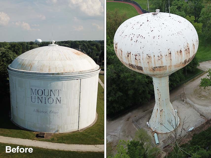 City of Alliance Ohio water tanks before