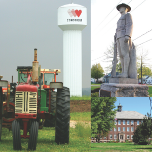 A collage of three location in Concordia, MO
