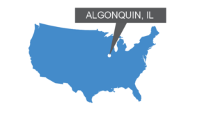 Algonquin, IL map in blue