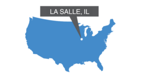 La Salle, IL map in blue